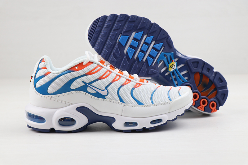 Men Nike Air Max PLUS White Blue Orange